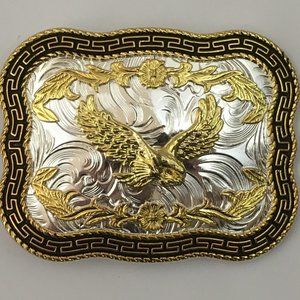 Gold Belt Buckle Cowboy Belt Buckles American Bald Eagle